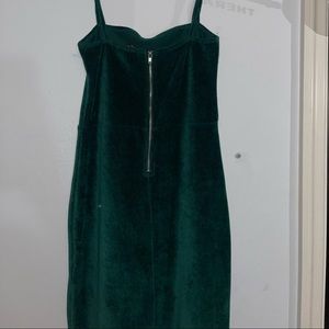 Suede Emerald Green Mini Dress